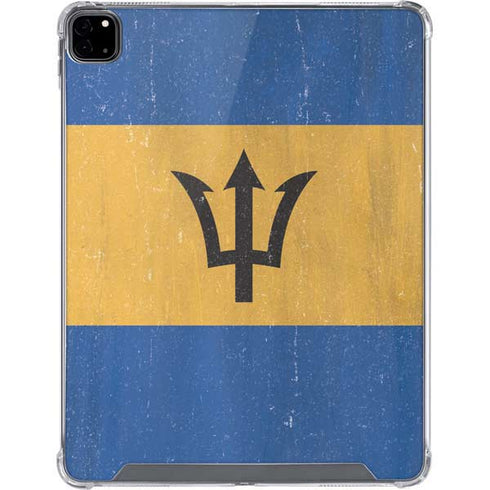 Barbados Flag Distressed iPad Pro 12.9in (2020) Clear Case